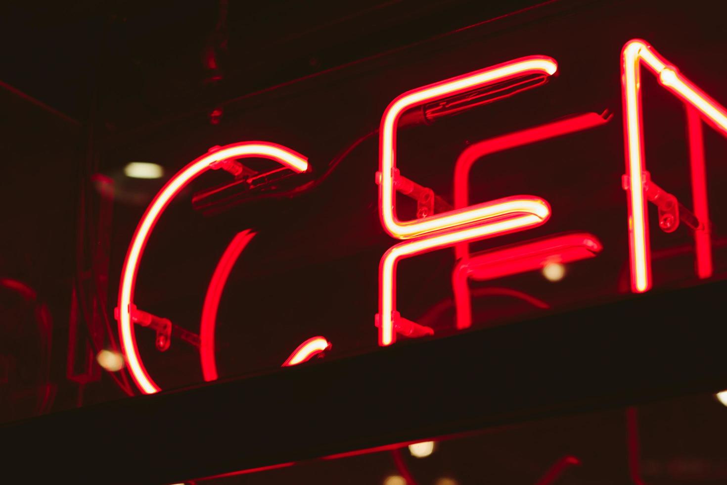 Red neon signage photo