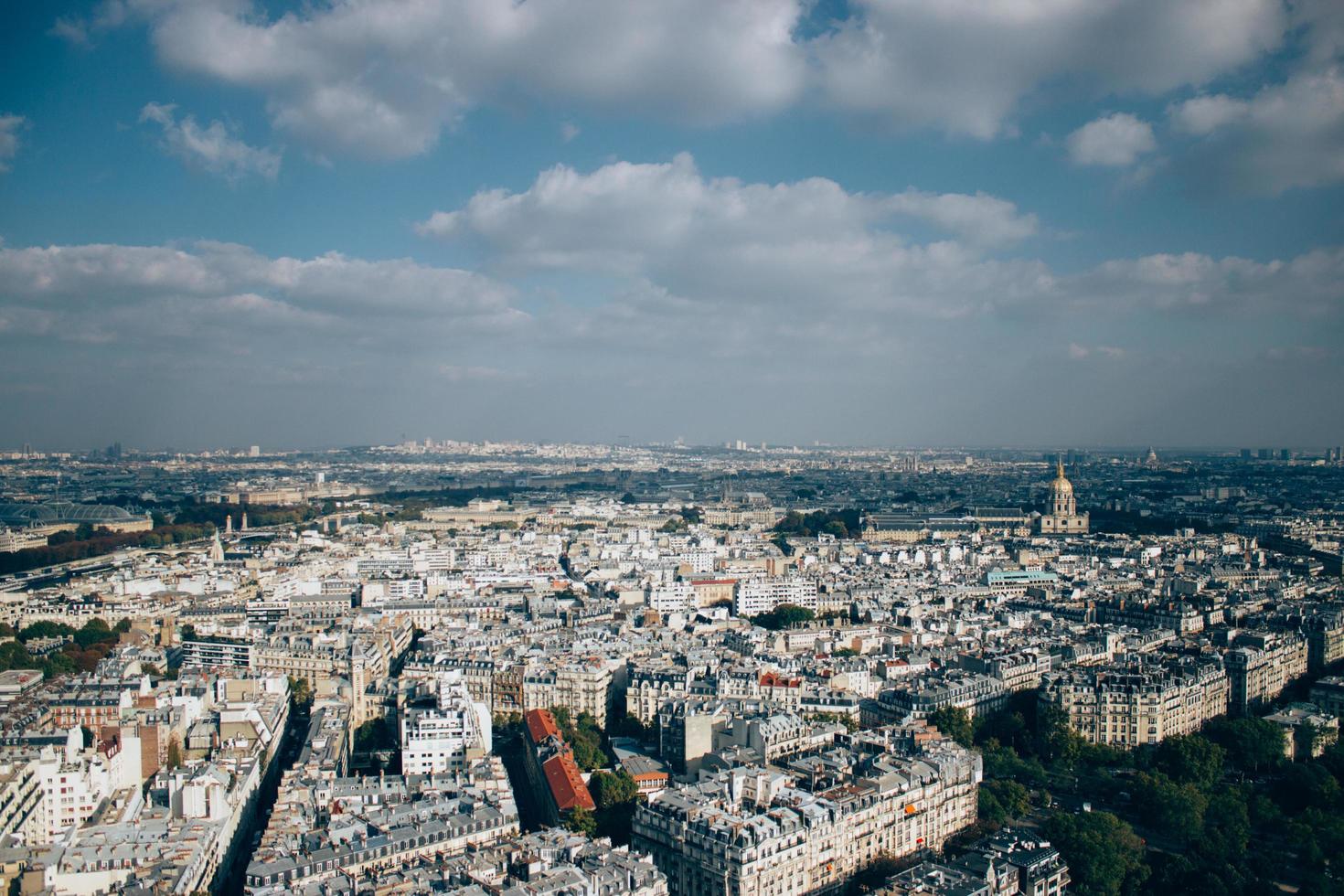 Aerial view of city of Paris  photo