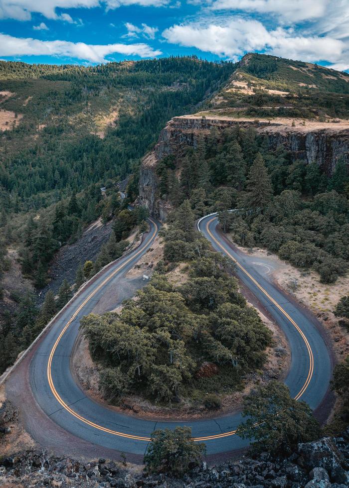 Vista aérea de Rowena Crest, Oregon foto