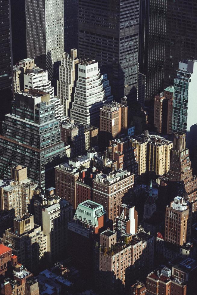 Aerial photography of buildings photo