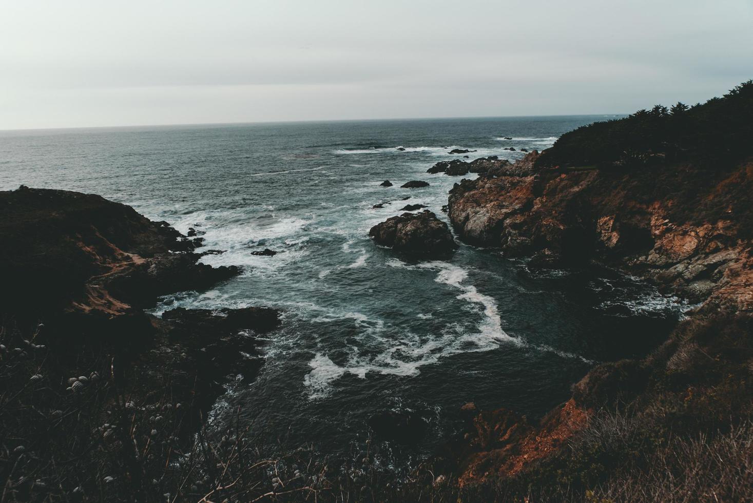 Aerial view of ocean  photo