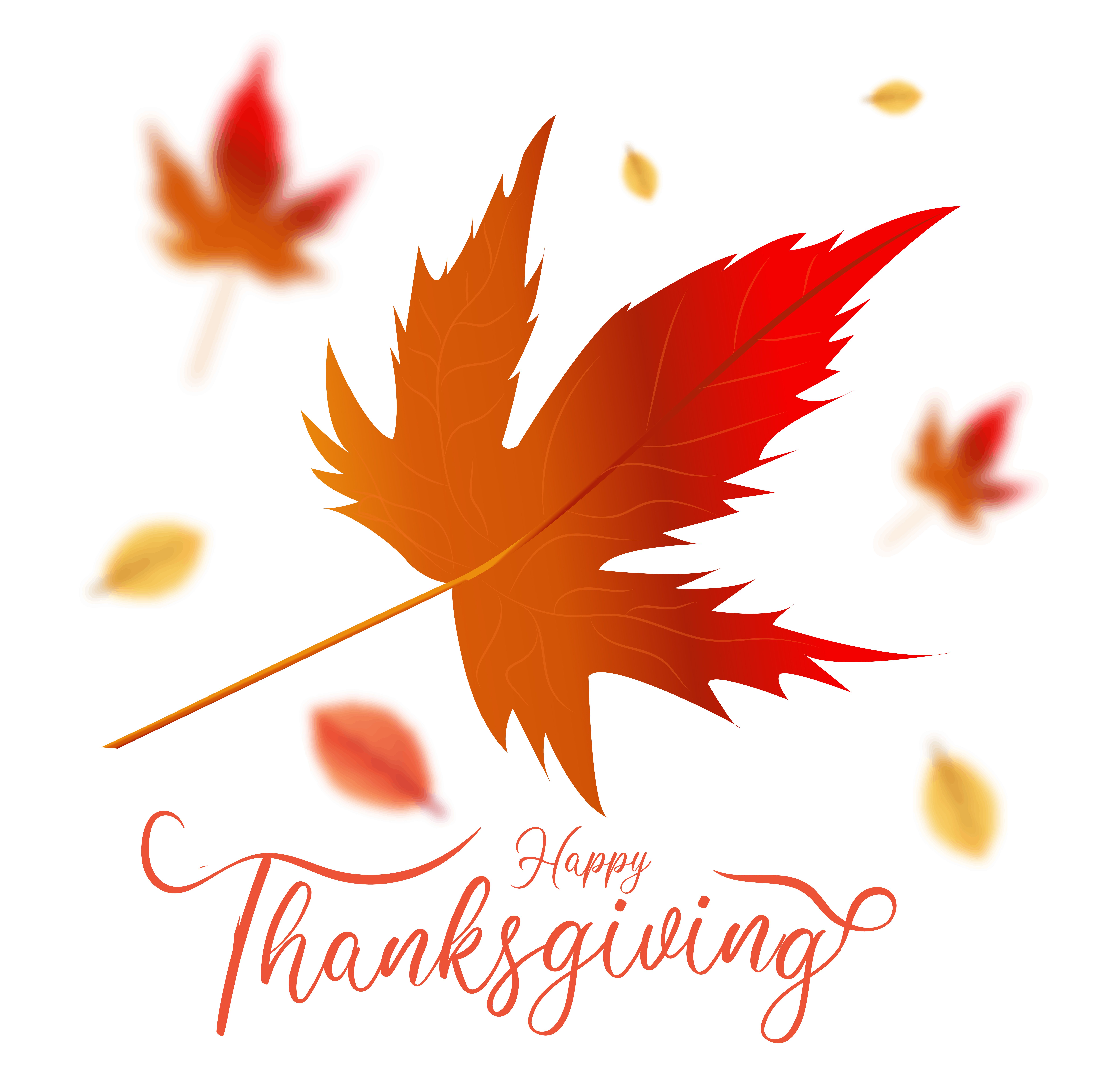 Happy Thanksgiving message and maple leaves 1260907 Vector Art at Vecteezy