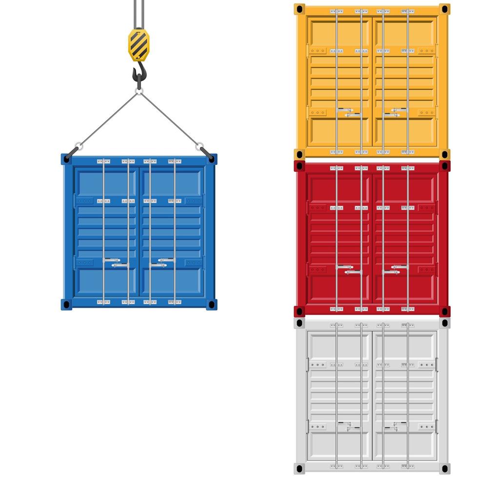 Container hanging on a hook  vector