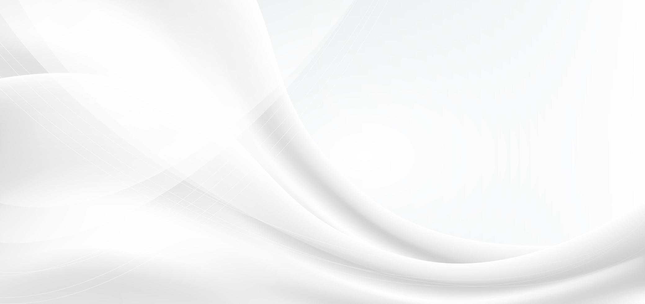 White and Grey Waves Background vector