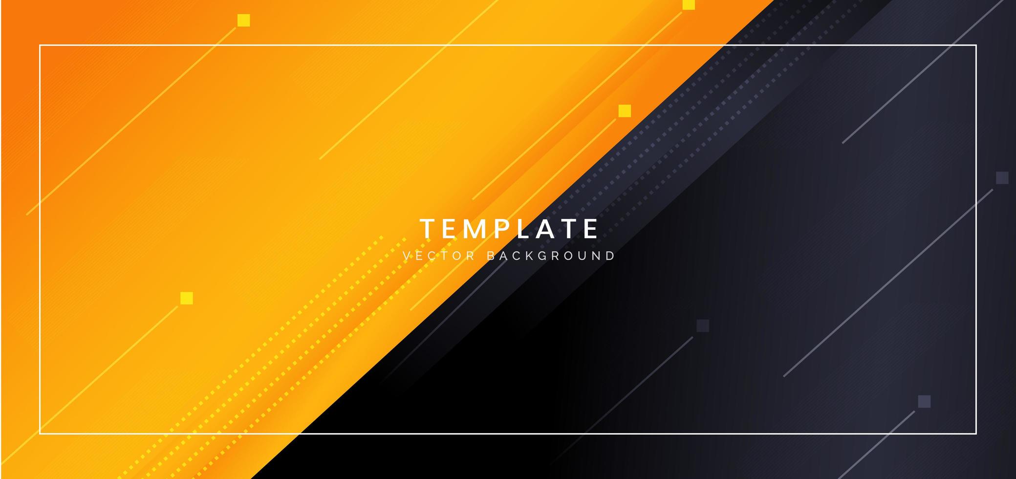 Orange and Dark Navy Dynamic Angled Background vector