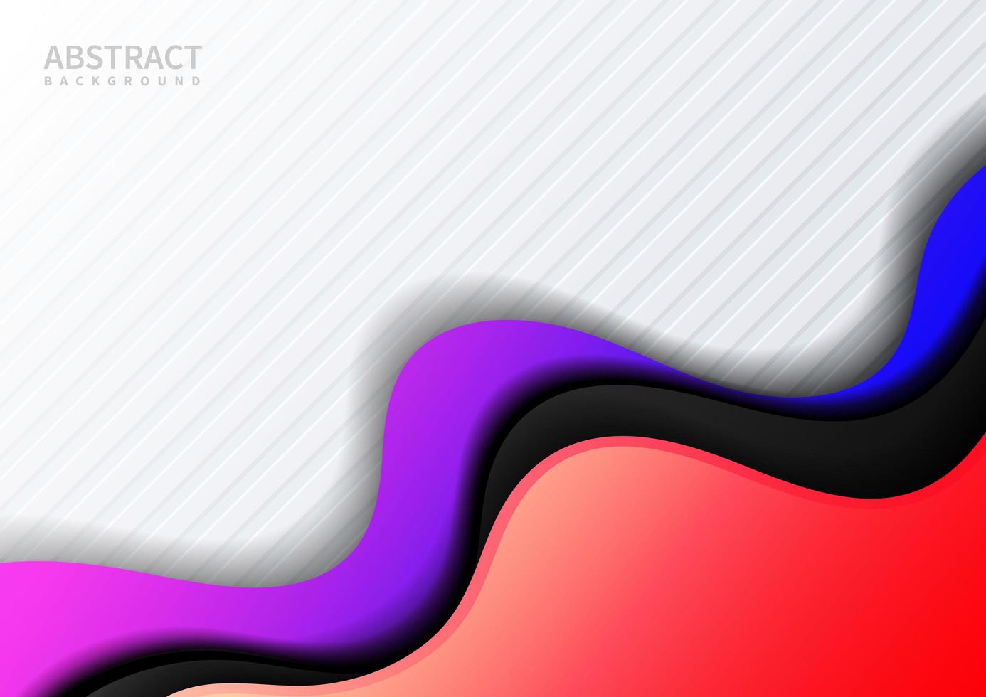 capa de forma de onda degradada azul, rosa abstracta sobre blanco vector