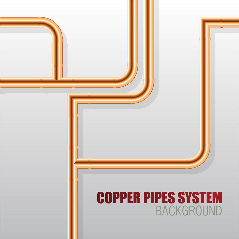 sistema de tubos de cobre vector