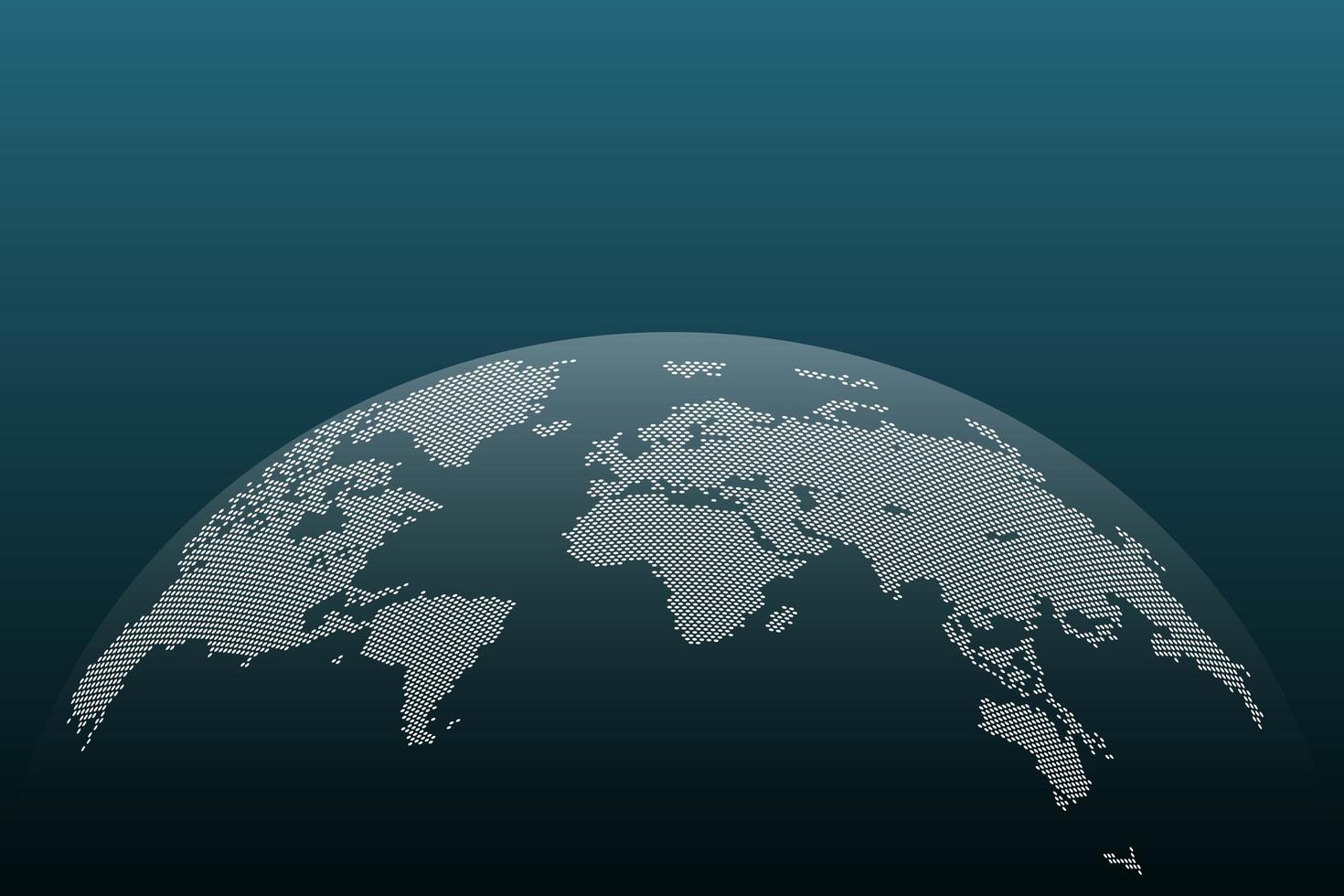 Dots world map  vector