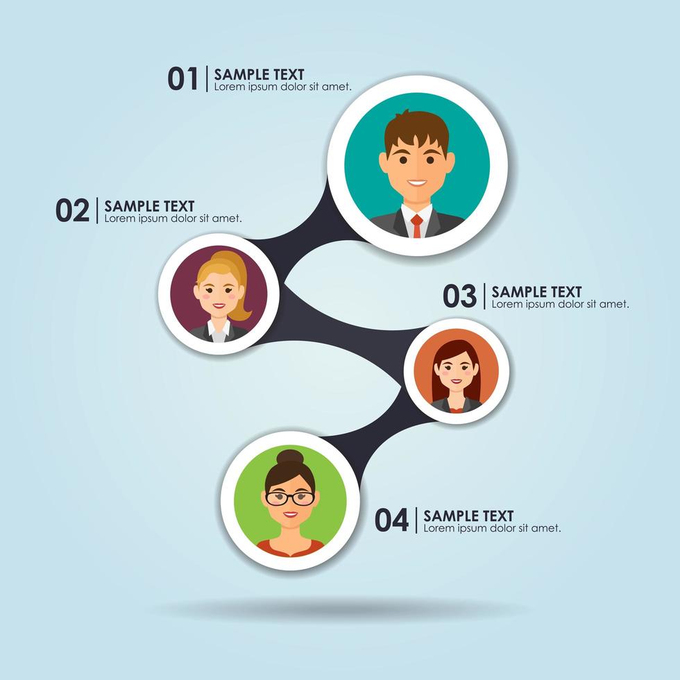 Business people infographic vector