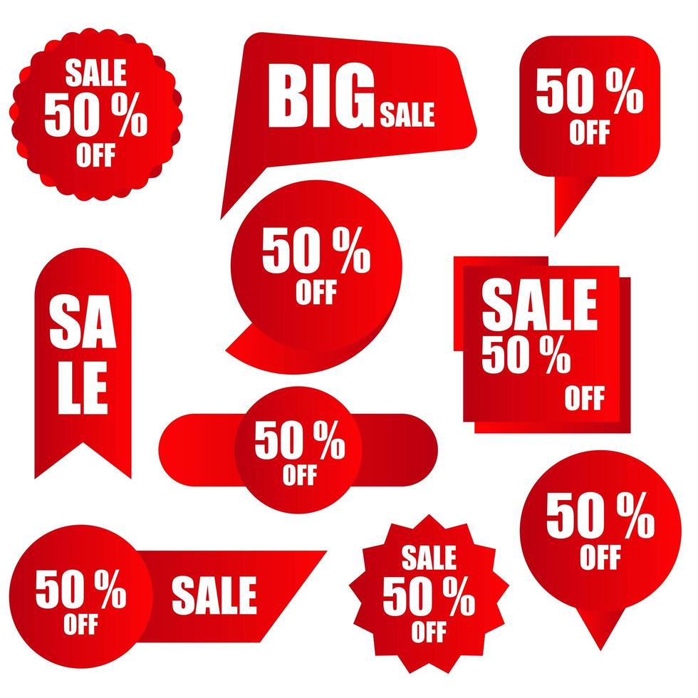 Discount stickers set  vector