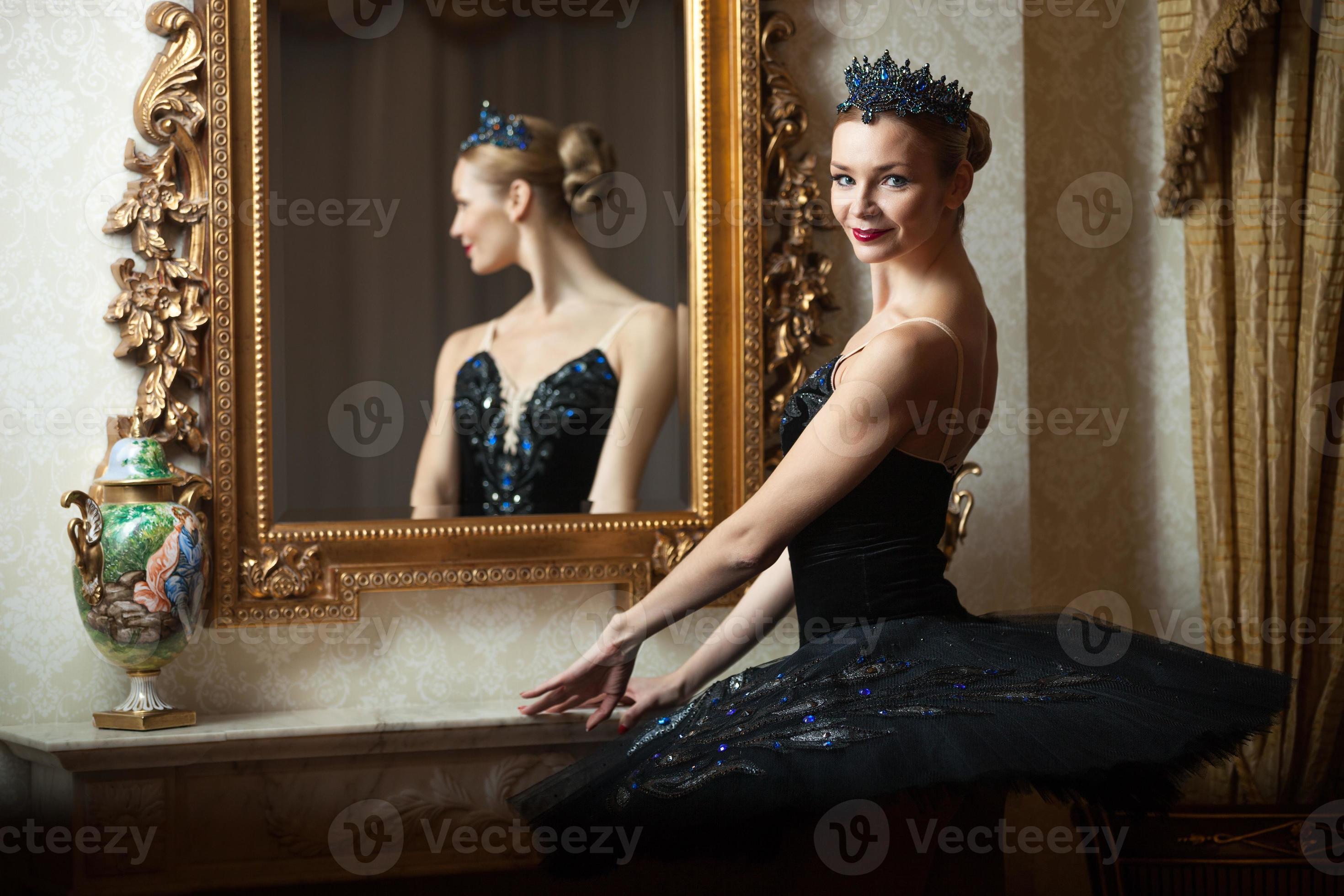 Ballerina in black tutu 1261995 Stock Photo at Vecteezy