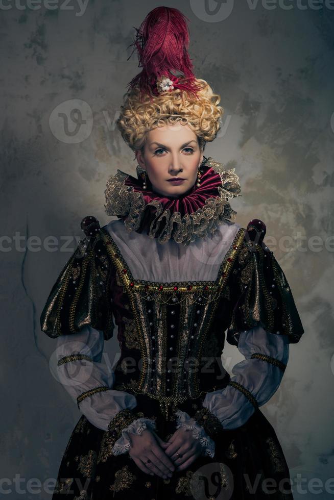 Haughty queen in royal dress 1262062 Stock Photo at Vecteezy