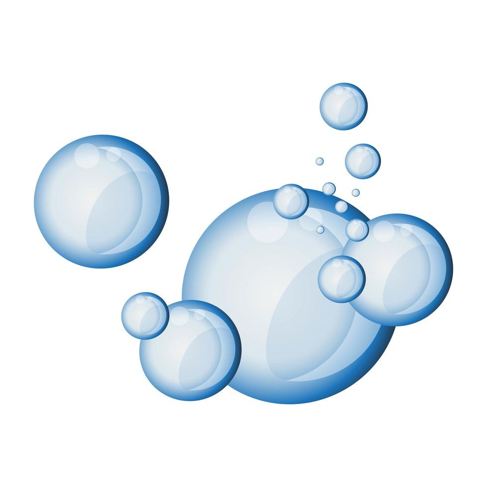 Bubbles underwater design vector