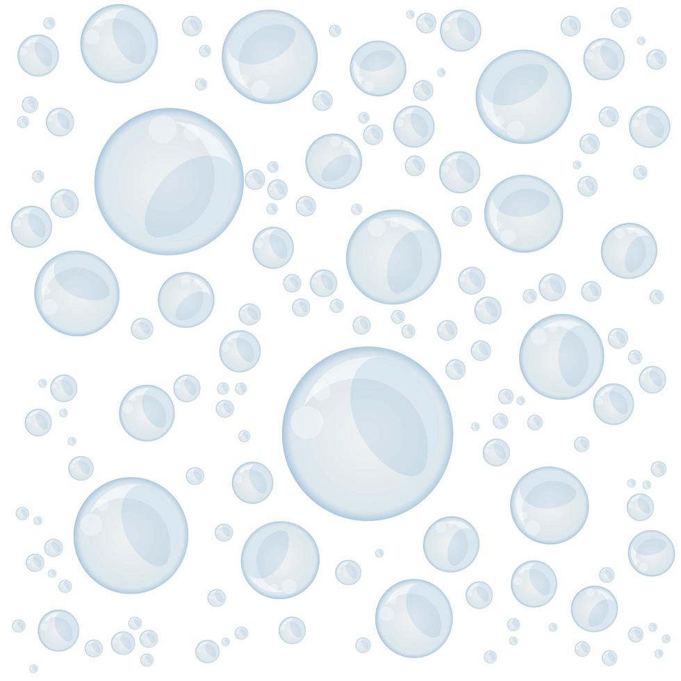 Set of bubbles underwater  vector