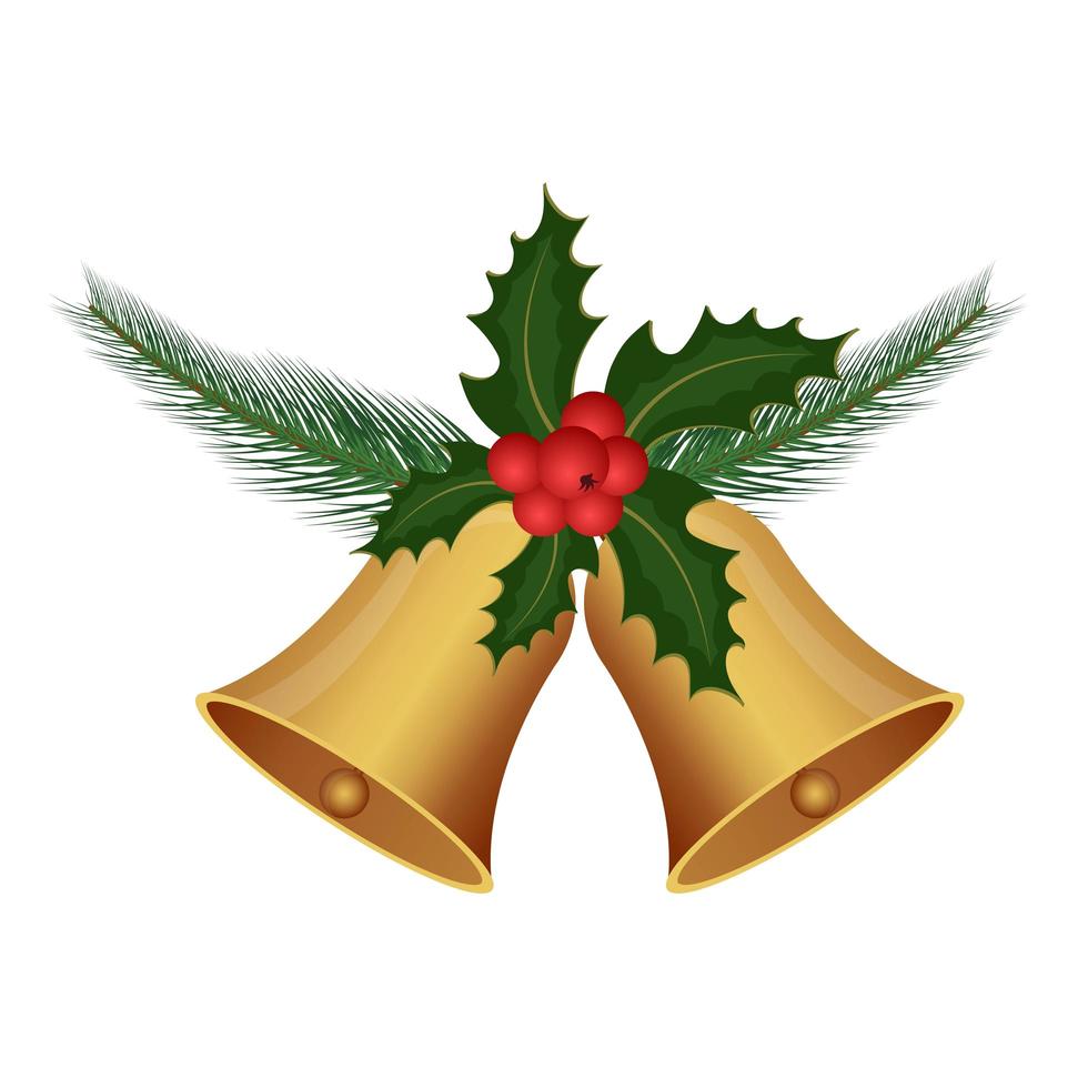 Beautiful Christmas bell isolated  vector