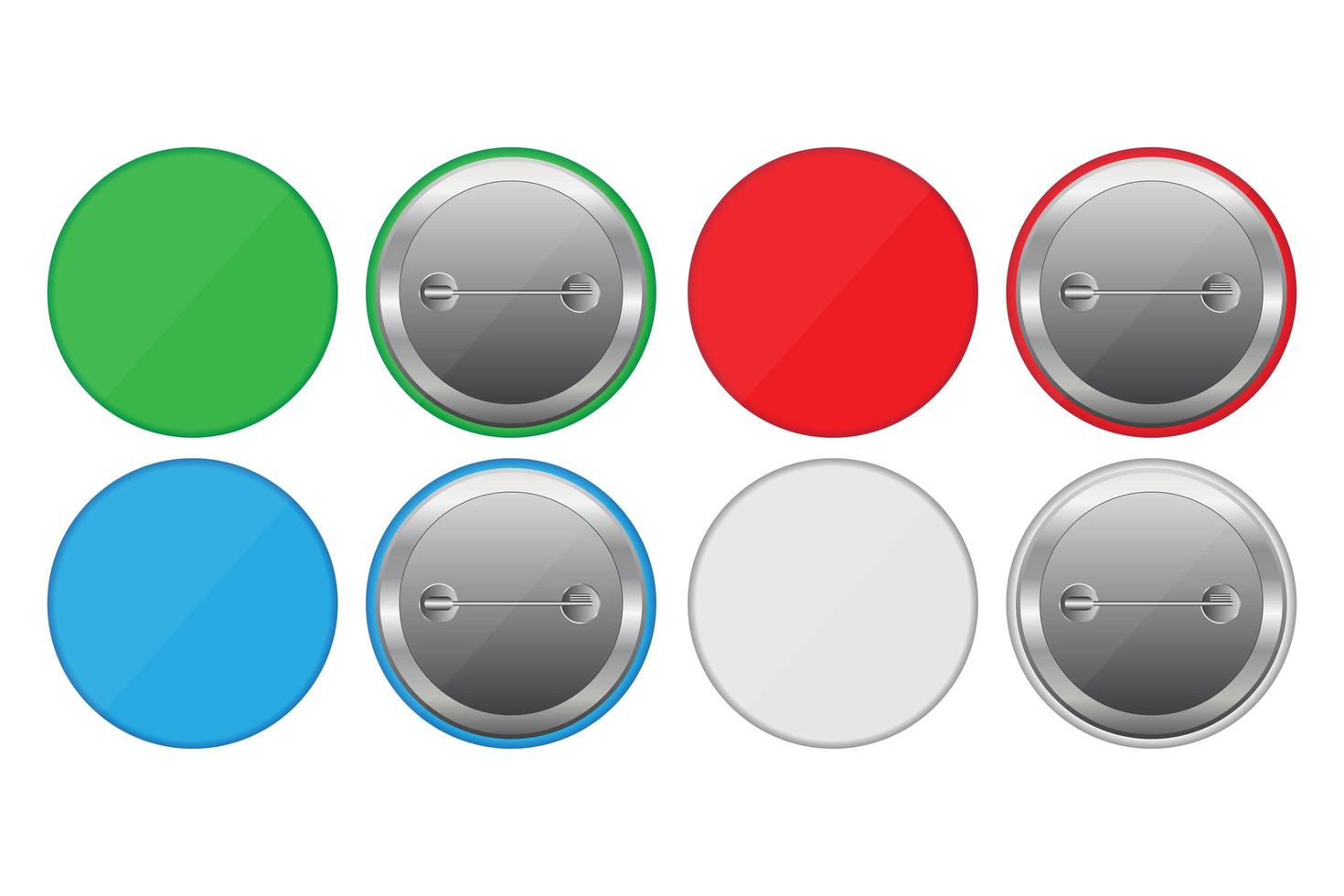 Colorful button pins  vector