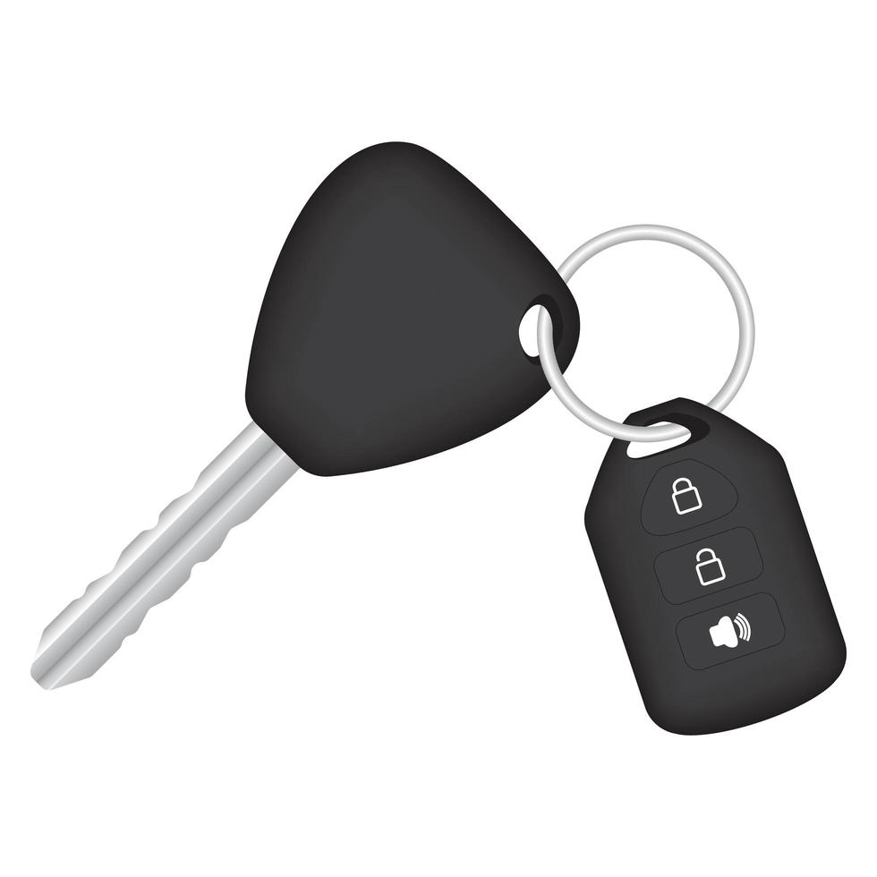 A car key on white background vector