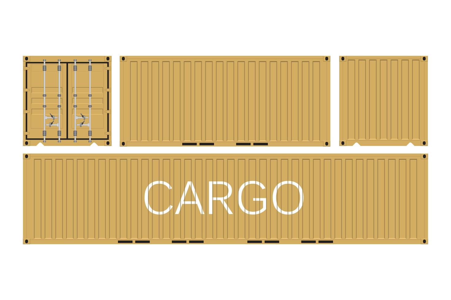 Shipping cargo container vector