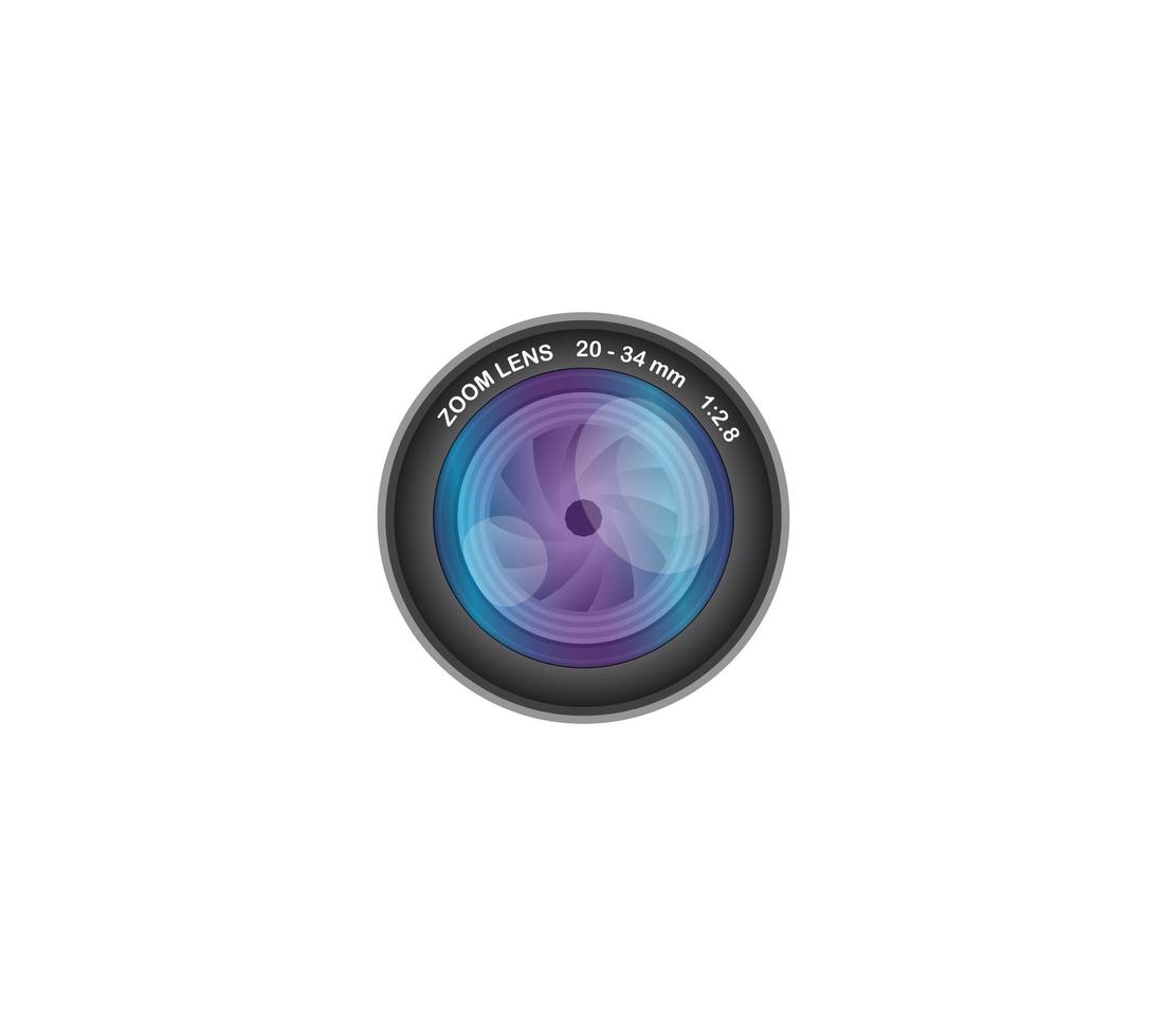 Camera photo lens 20-34 mm  vector