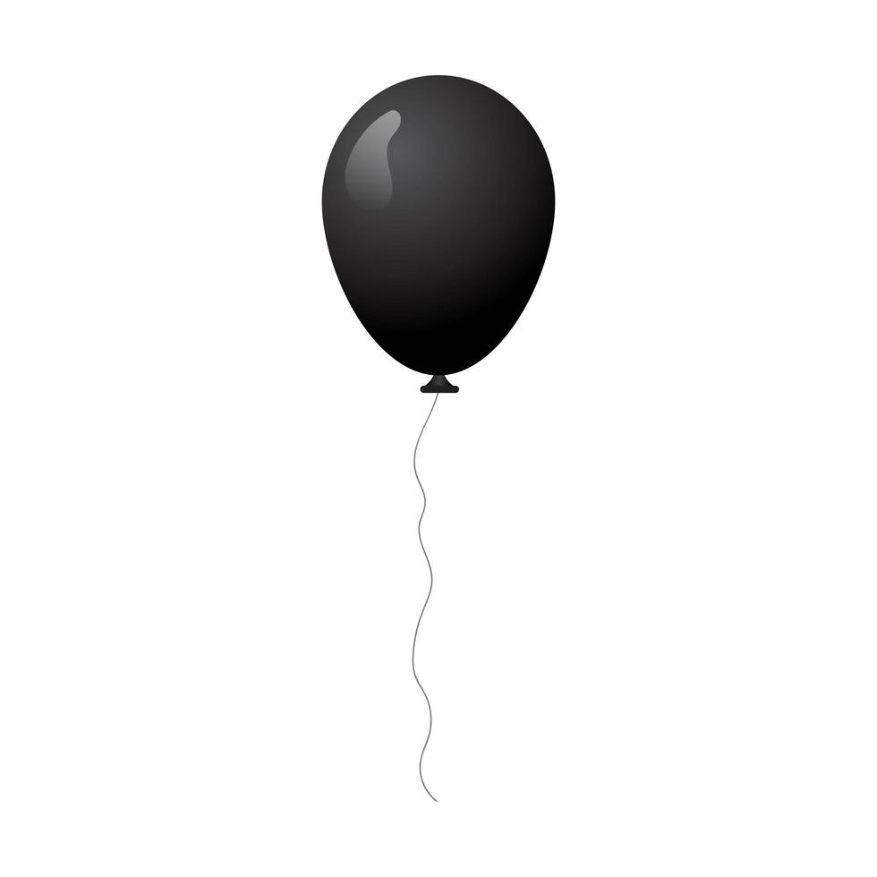 globo de cumpleaños negro vector