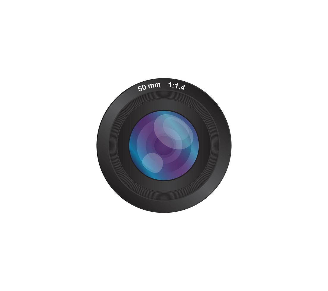 Camera photo lens 50 mm  vector
