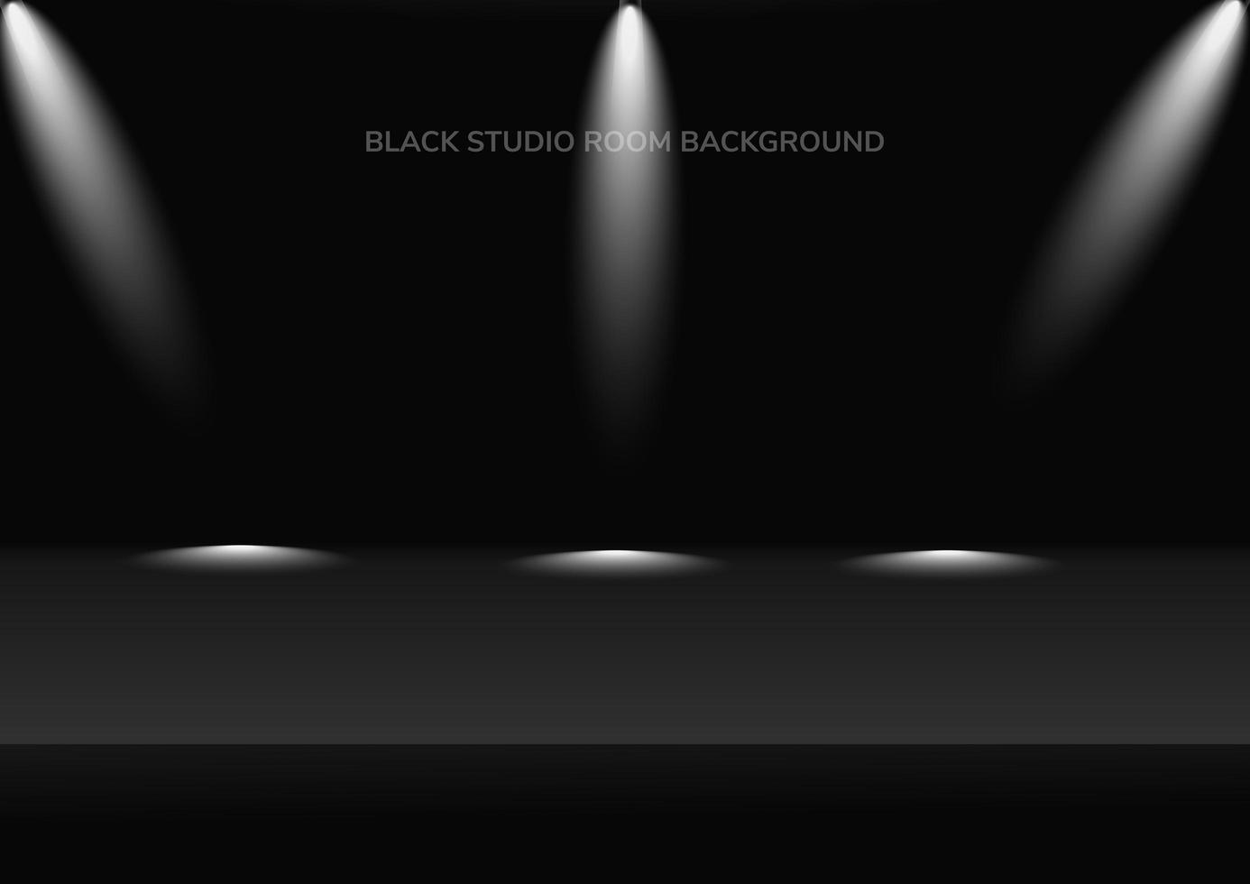 Dark studio room backdrop with spotlight background vector