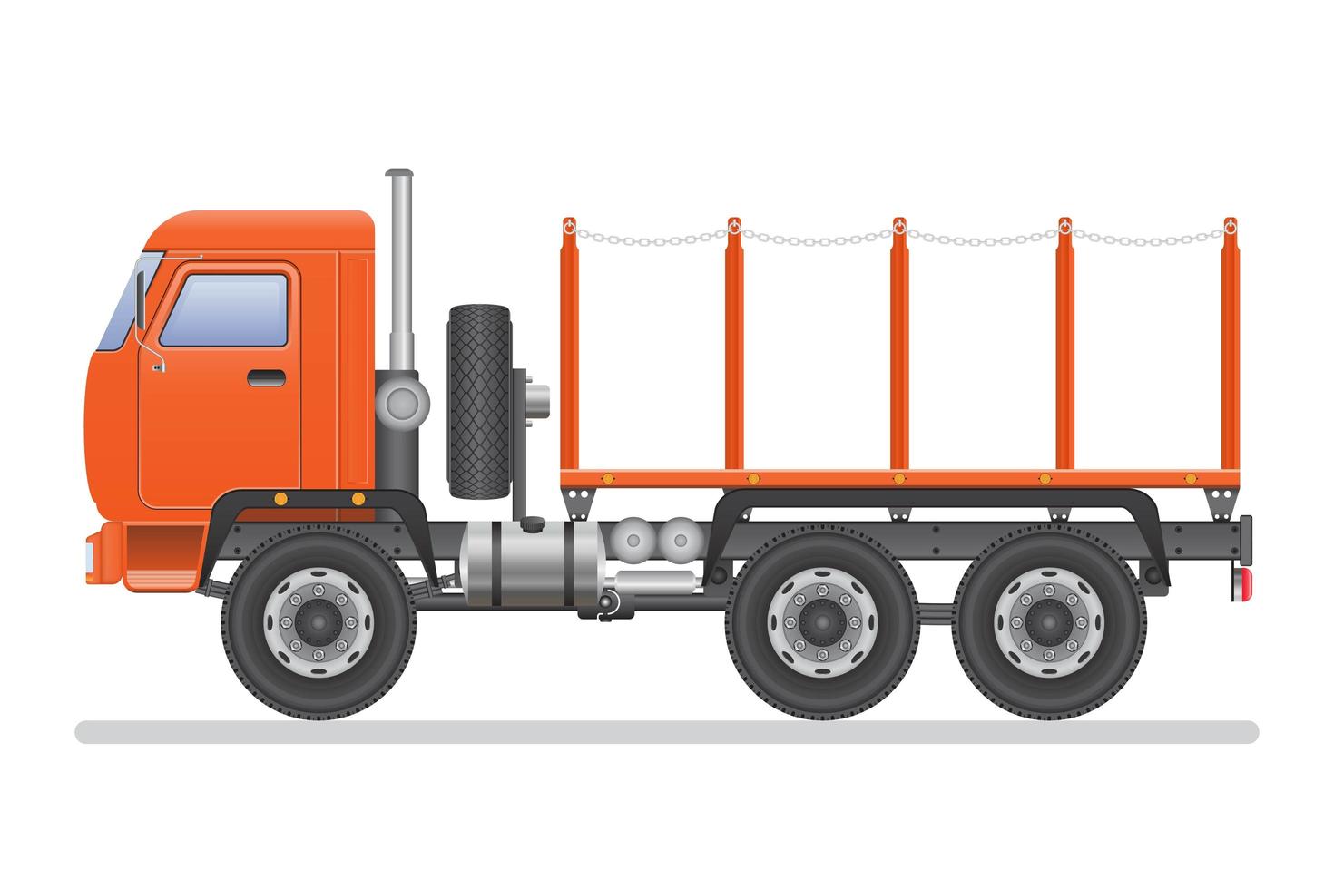 Truck with chains vector