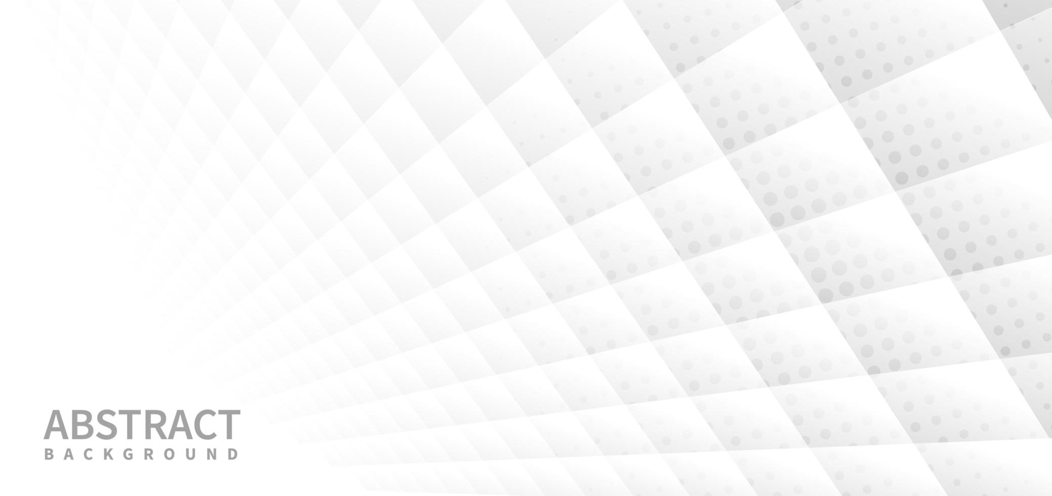 Banner abstracto con fondo de patrón geométrico blanco vector