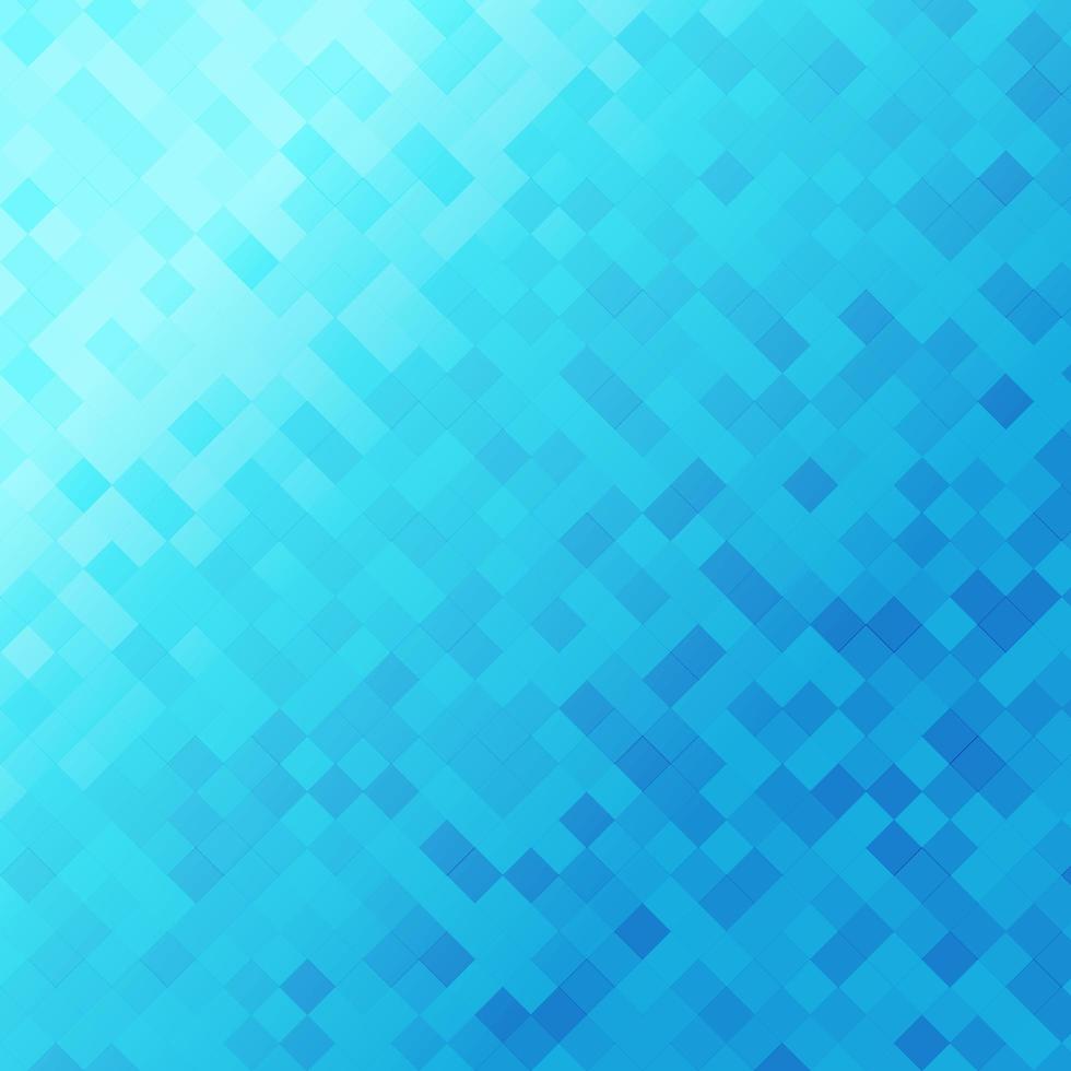 Blue mosaic squares pattern background vector