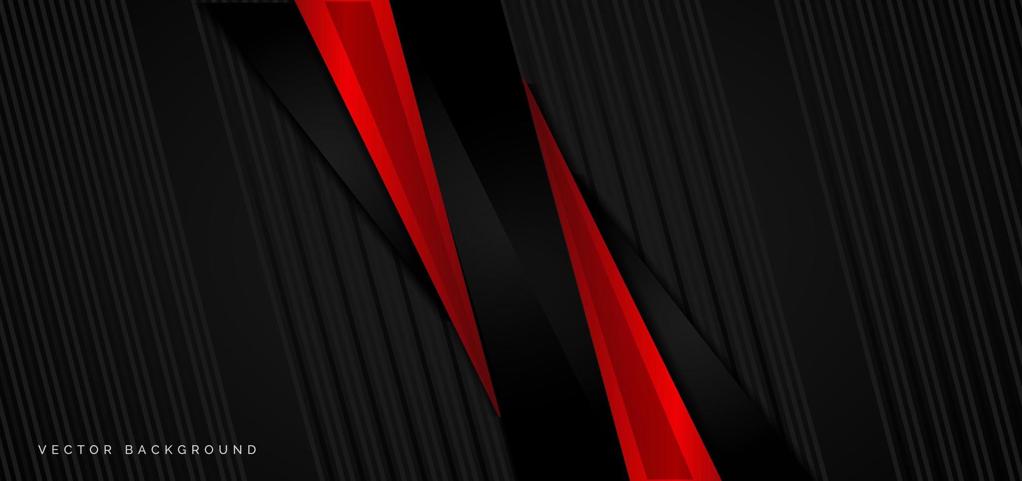 Plantilla corporativa de banner de fondo abstracto negro y rojo vector