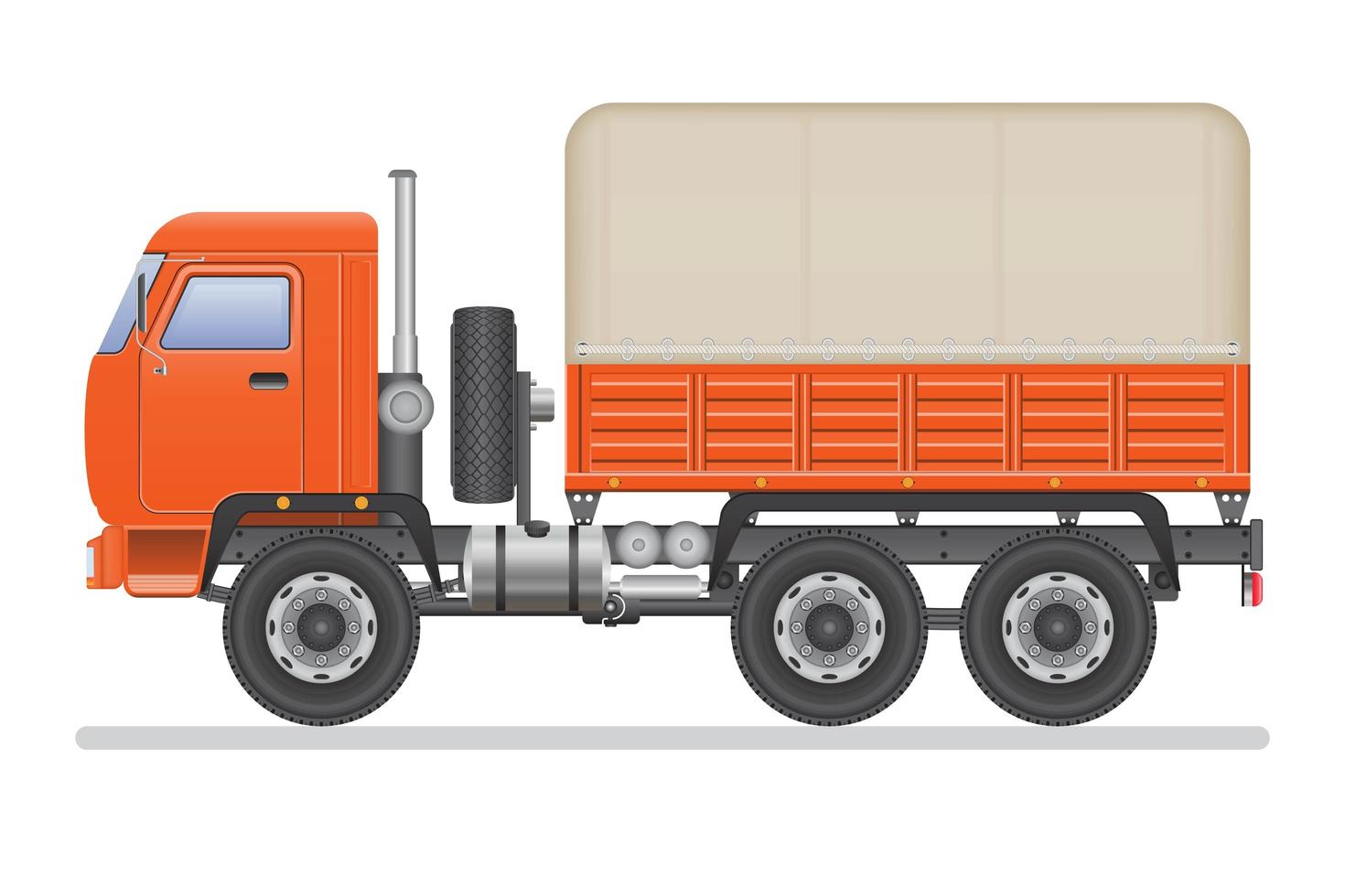 Orange truck isolated  vector
