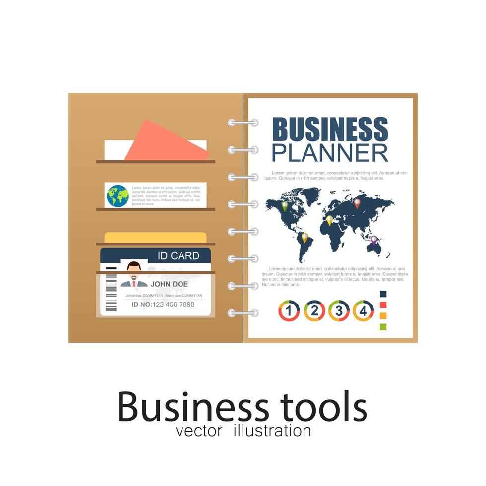 Business planner document vector