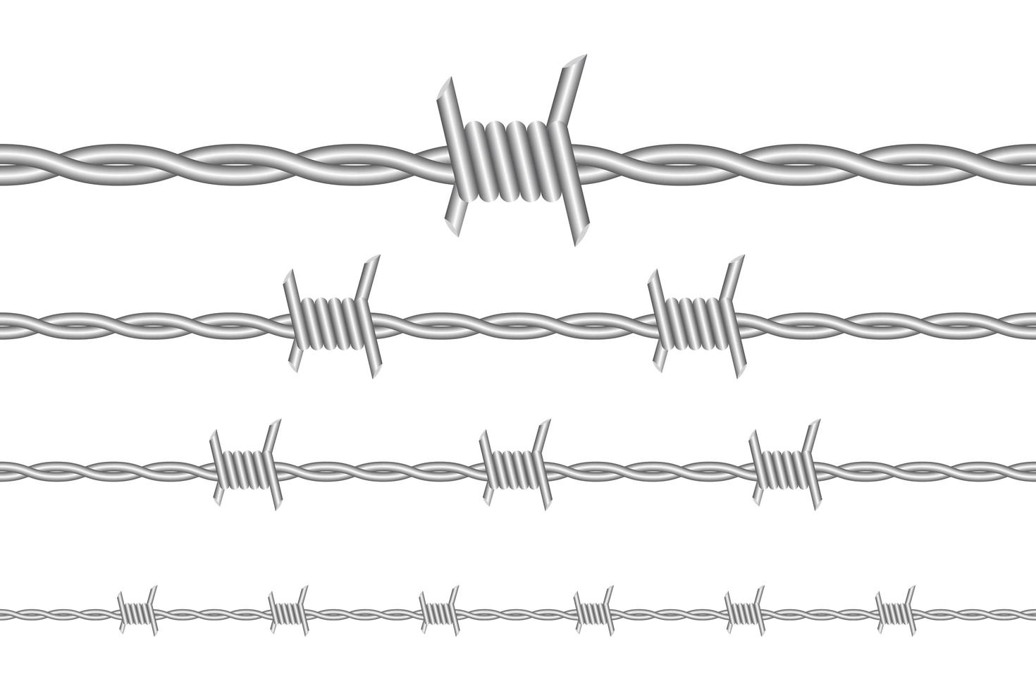 alambre de púas aislado vector