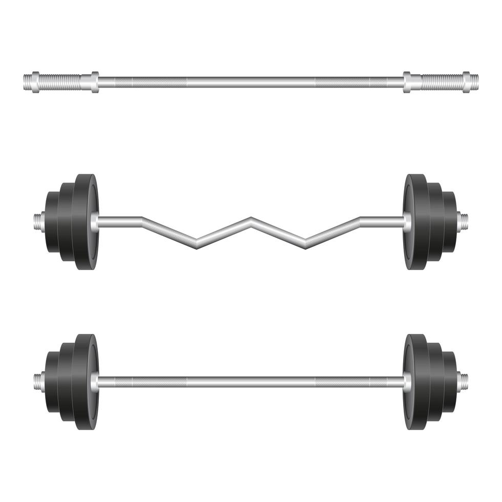Barbell set isolated  vector