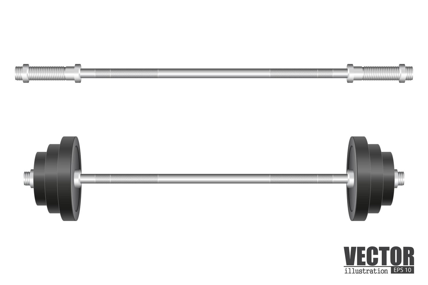 Barbell for gym  vector