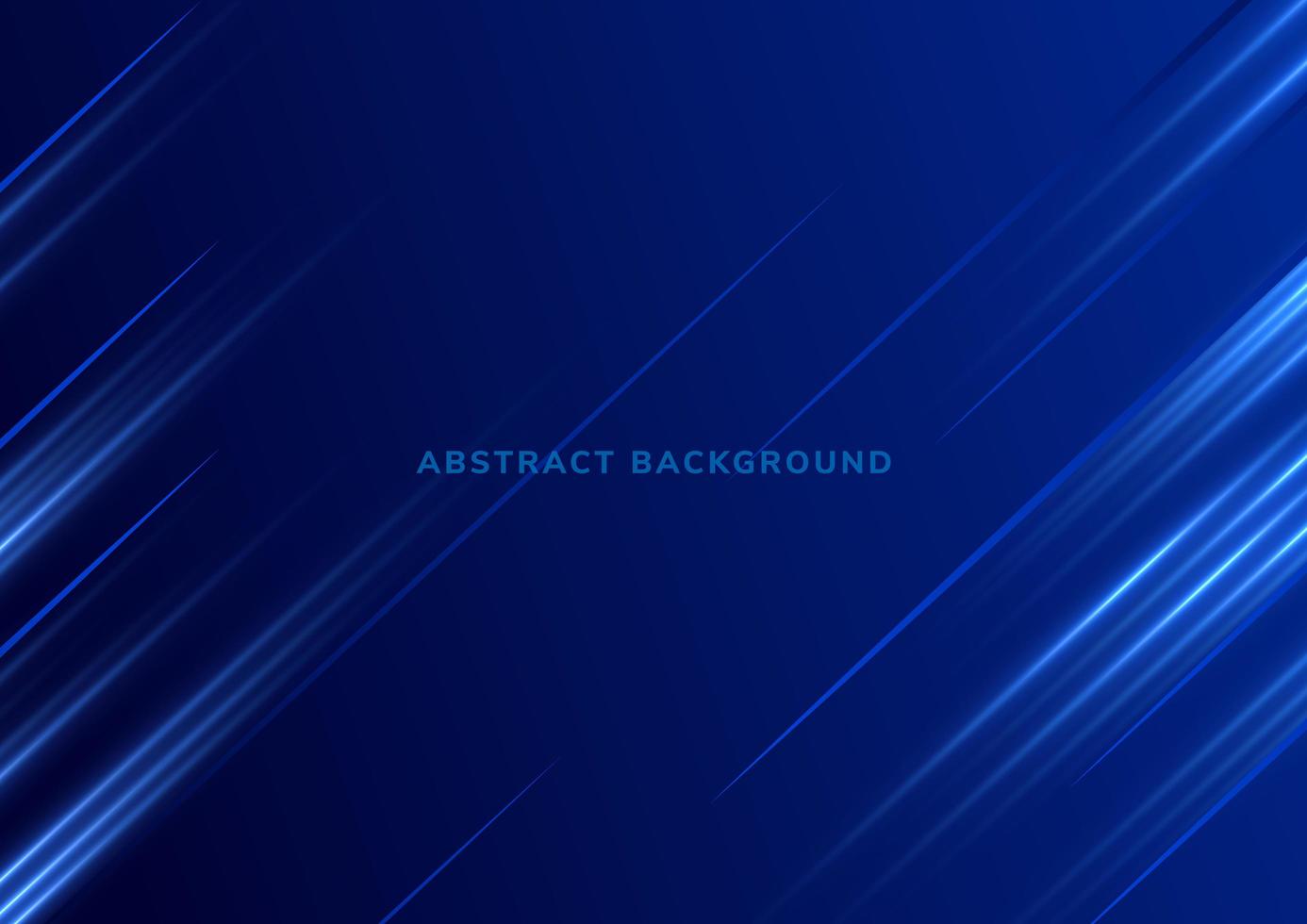 Technology background with diagonal blue lights vector