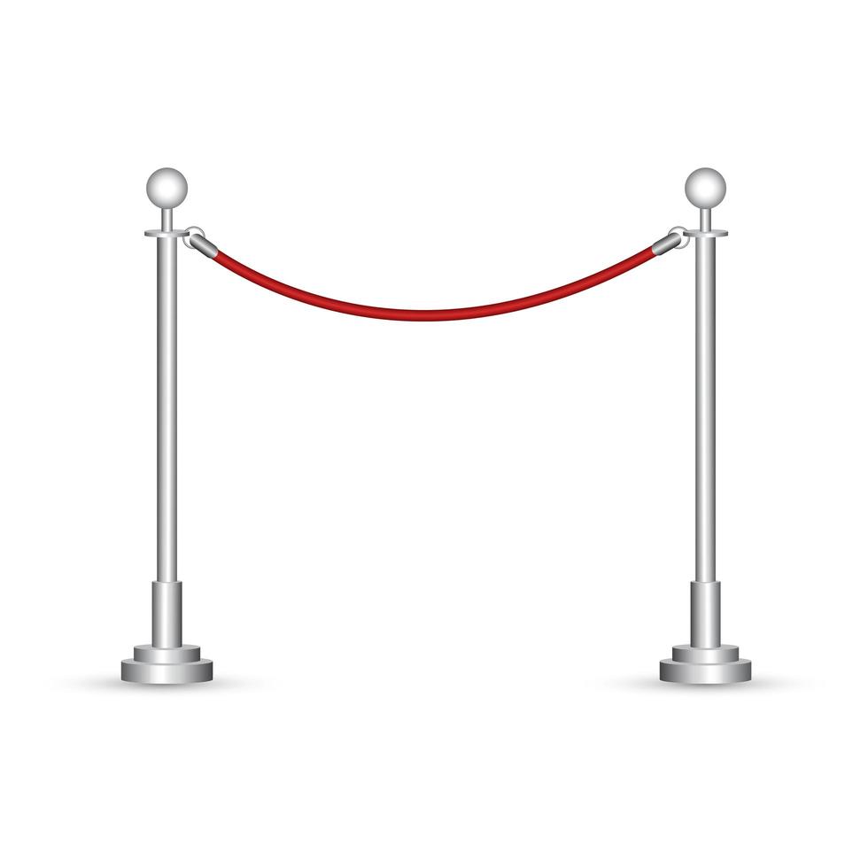 Barrier rope isolated vector