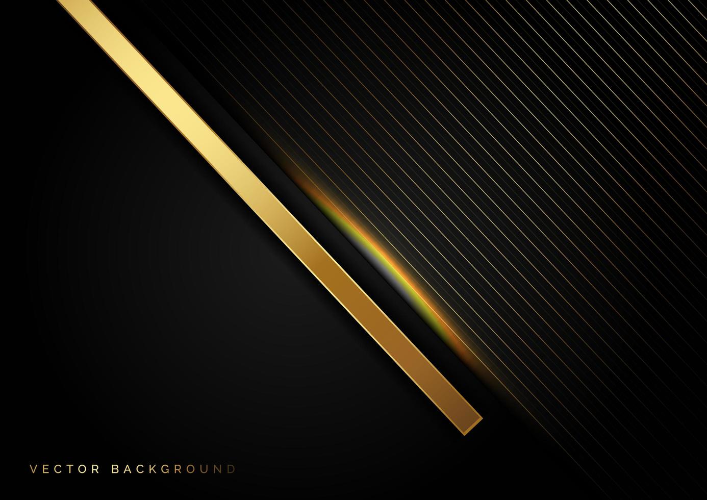 Gold diagonal lines with light effect luxury-style background  vector