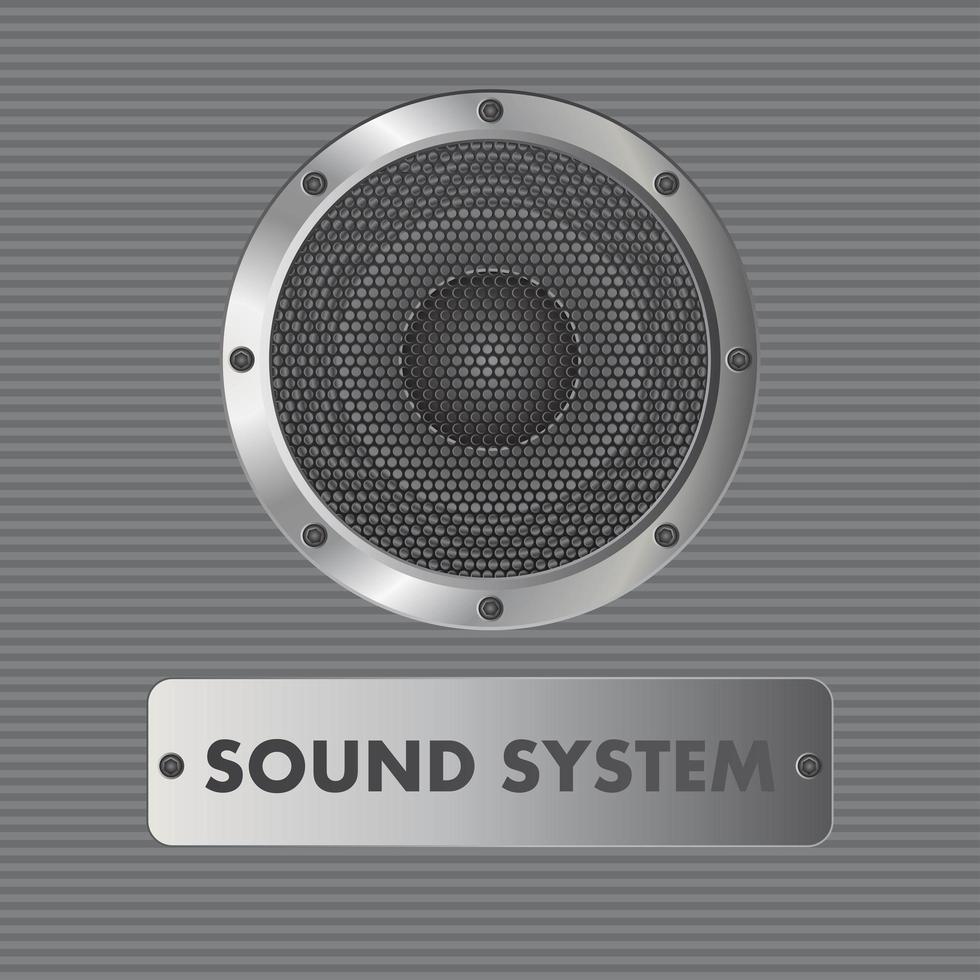 Audio speaker isolated  vector