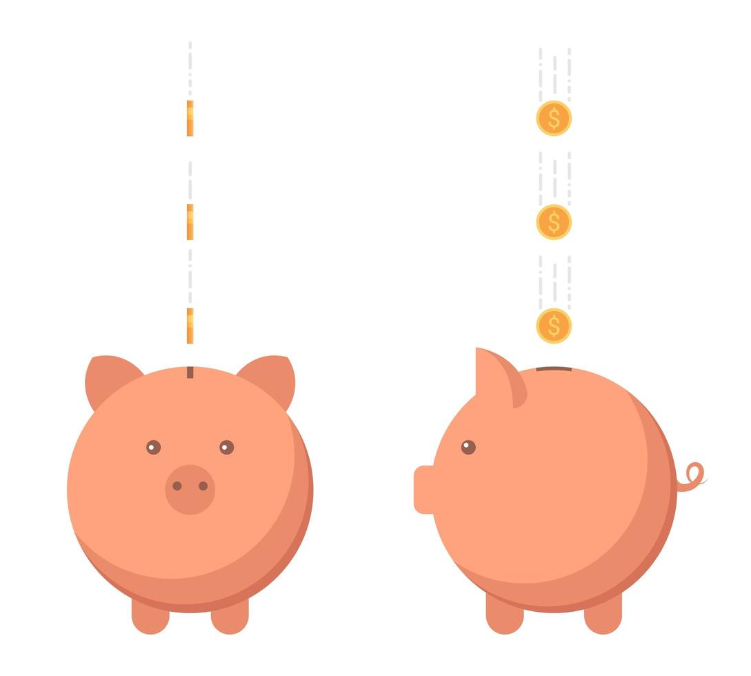 Piggy bank isolated  vector