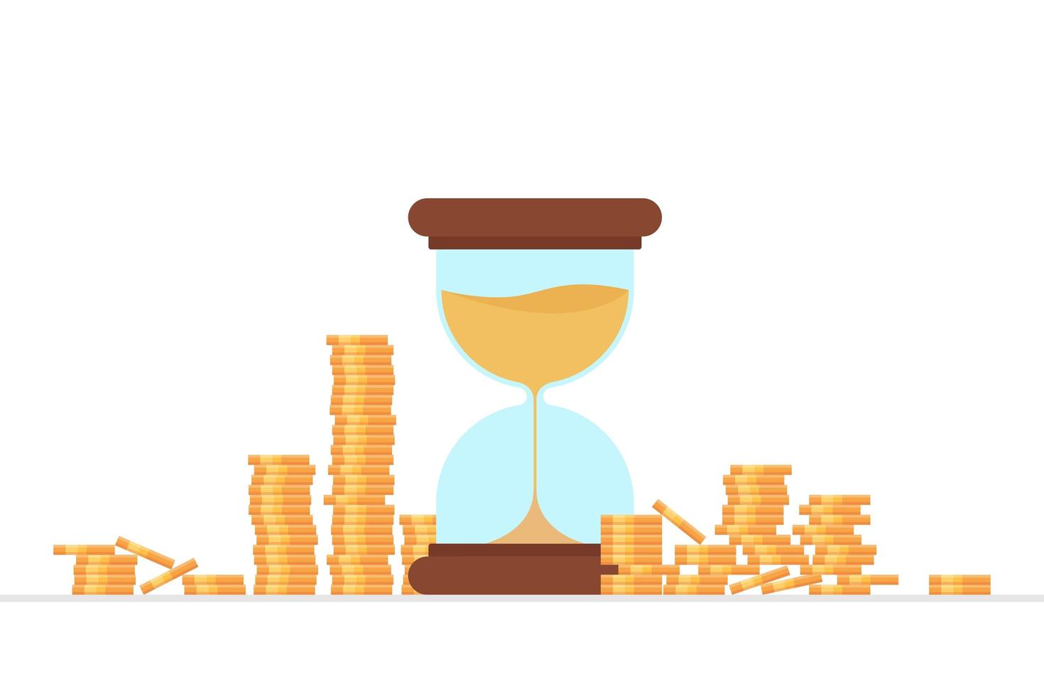 Time is money concept  vector