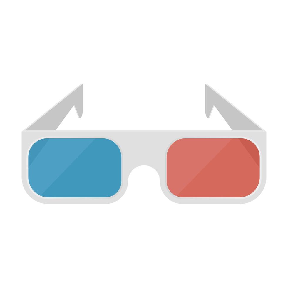 3D glasses isolated vector