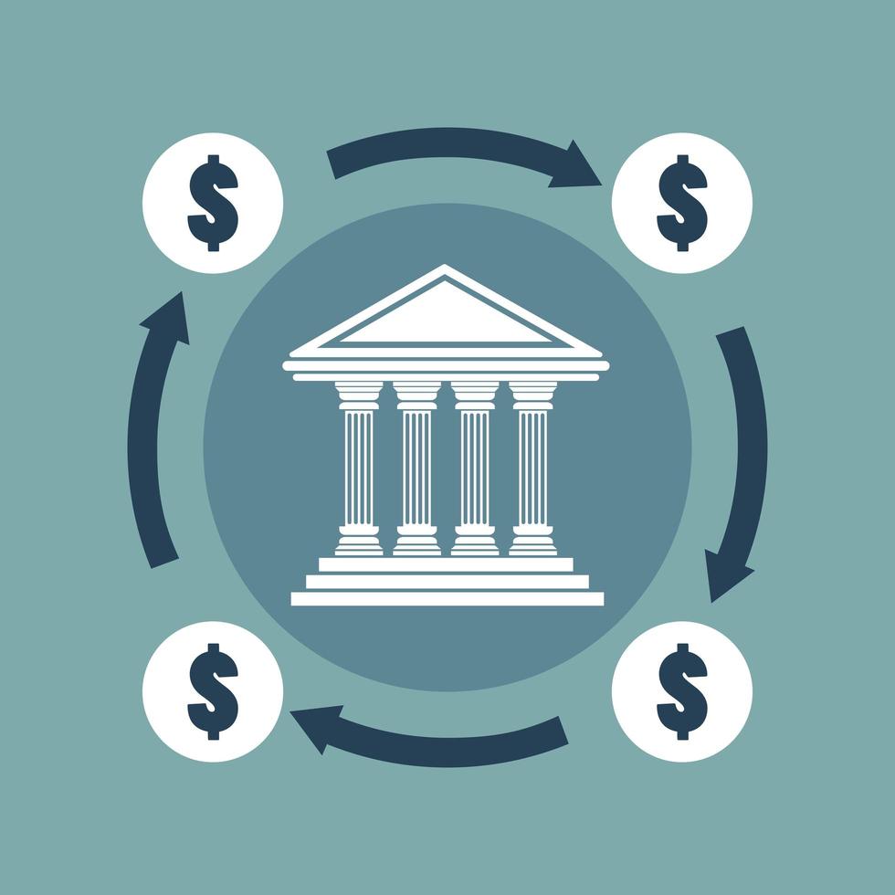 Banking concept in flat design vector