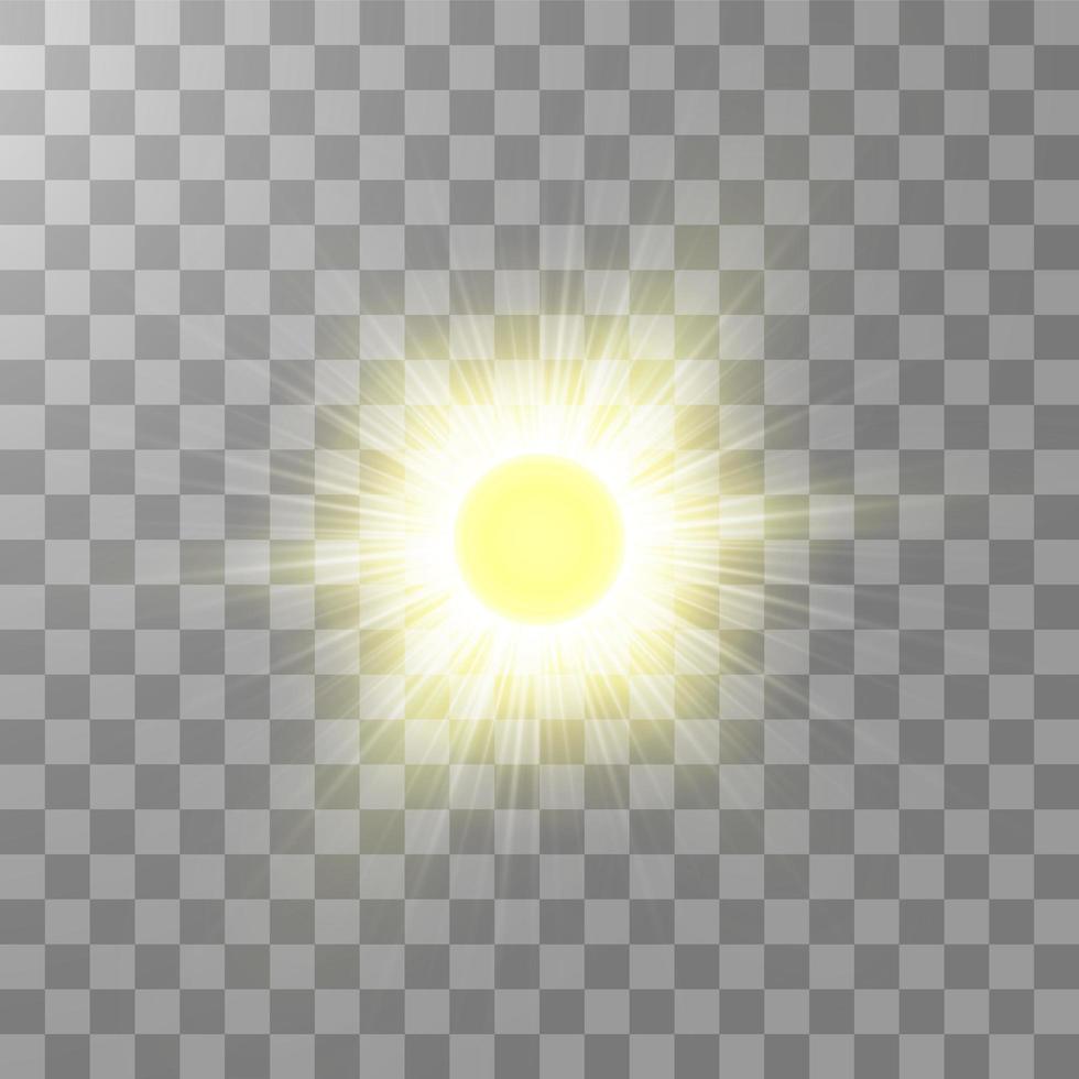 Bright shining sun  vector