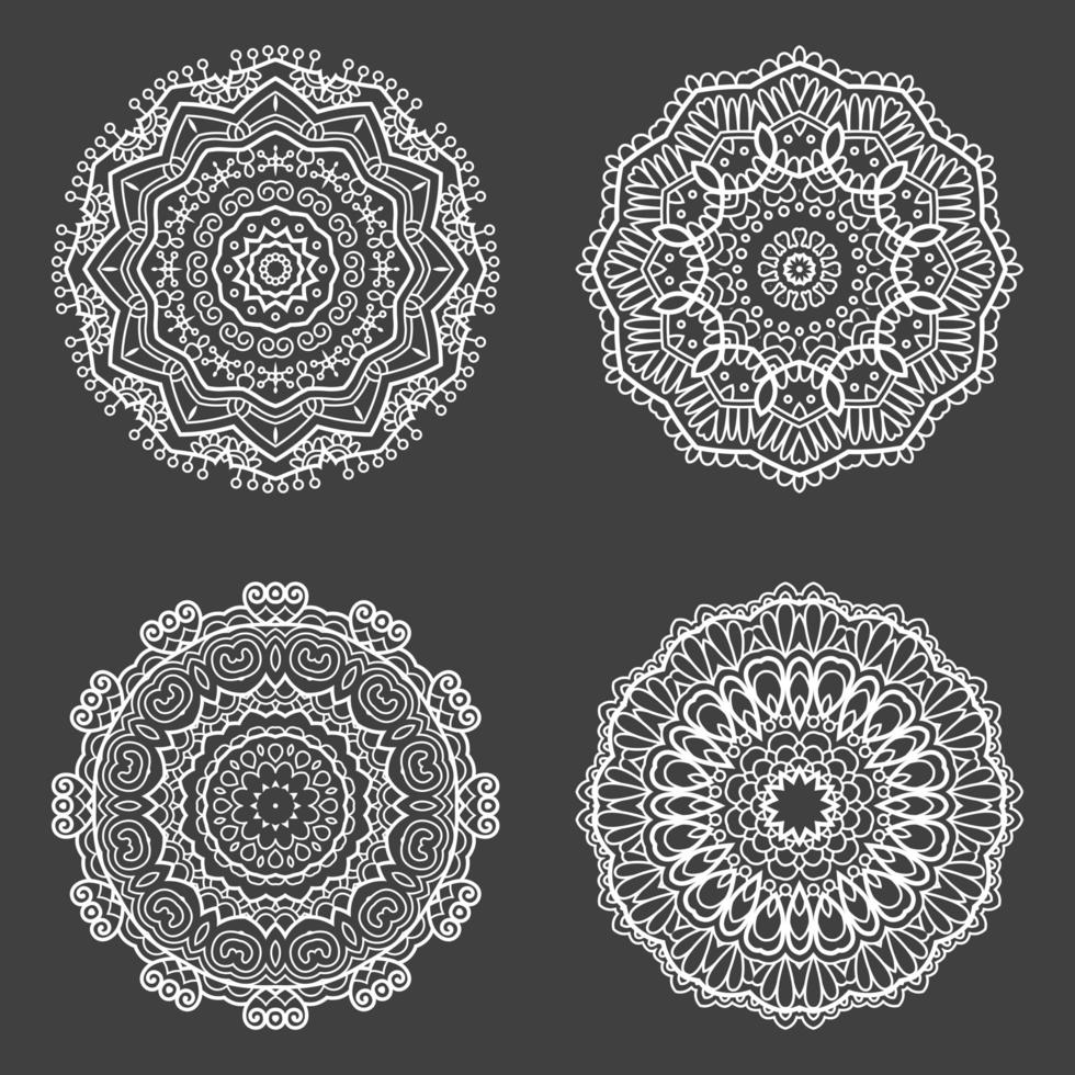 Collection of decorative mandala vector