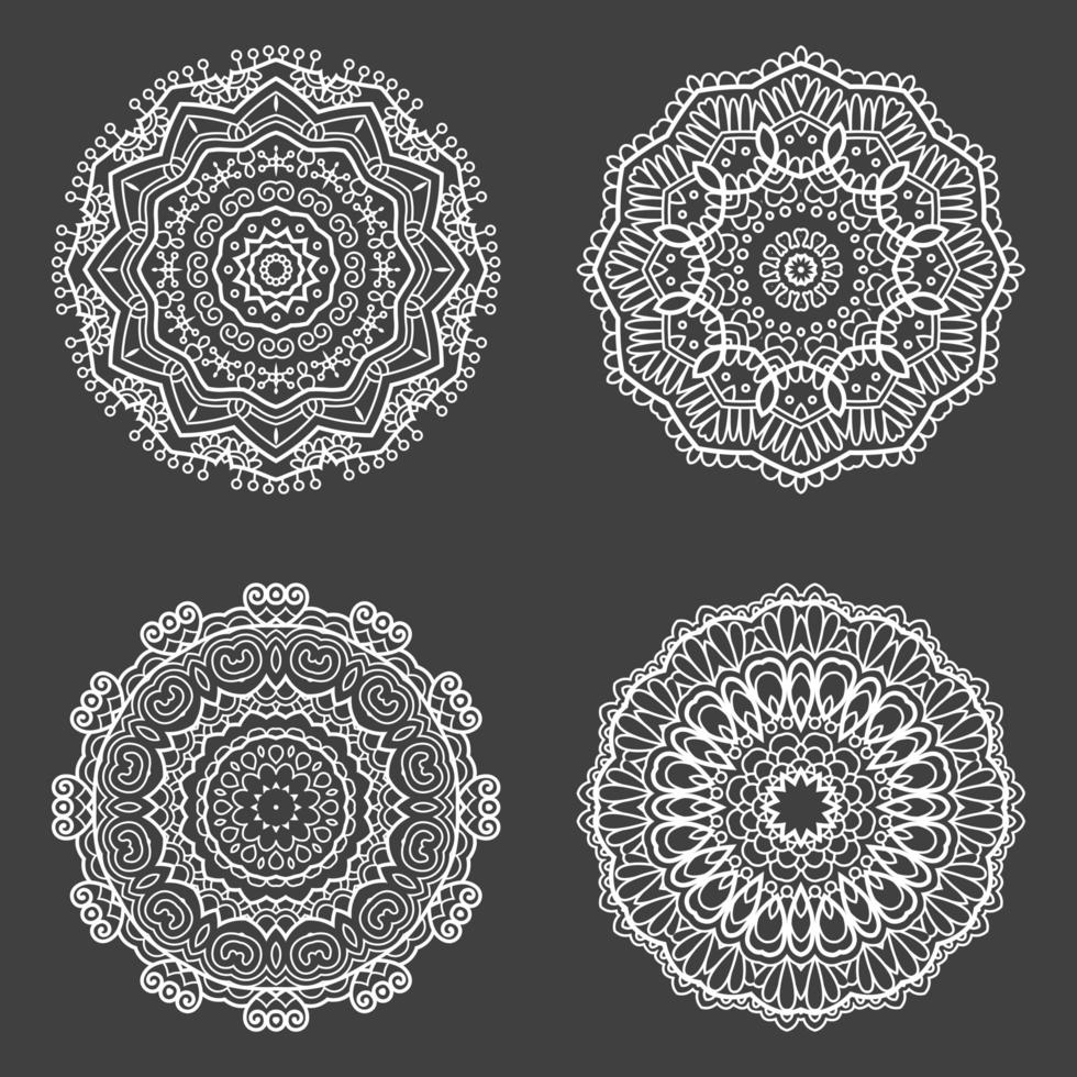 Collection of decorative mandala vector