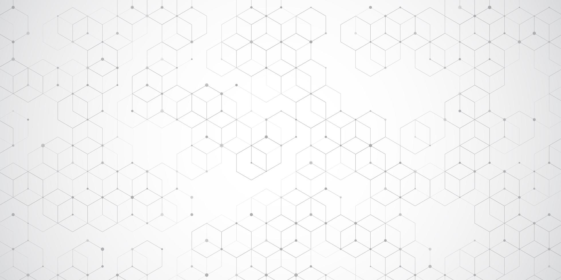 Modern hexagonal grid  vector