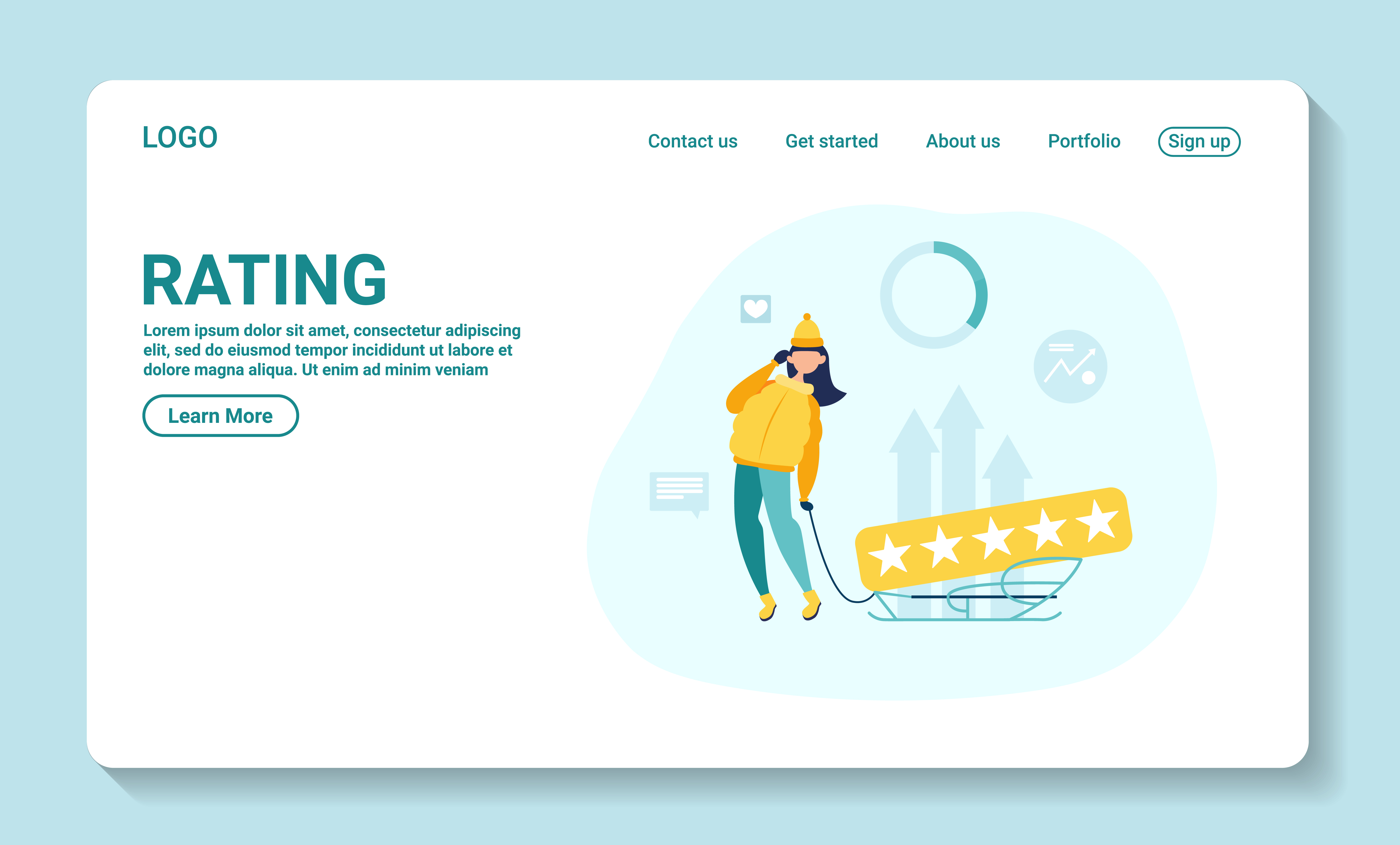 Landing Page Template of Customer Reviews 1263682 Vector Art at Vecteezy