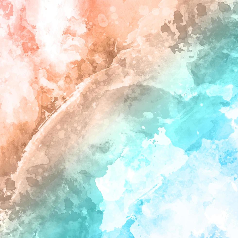 Watercolor texture in blue and brown vector