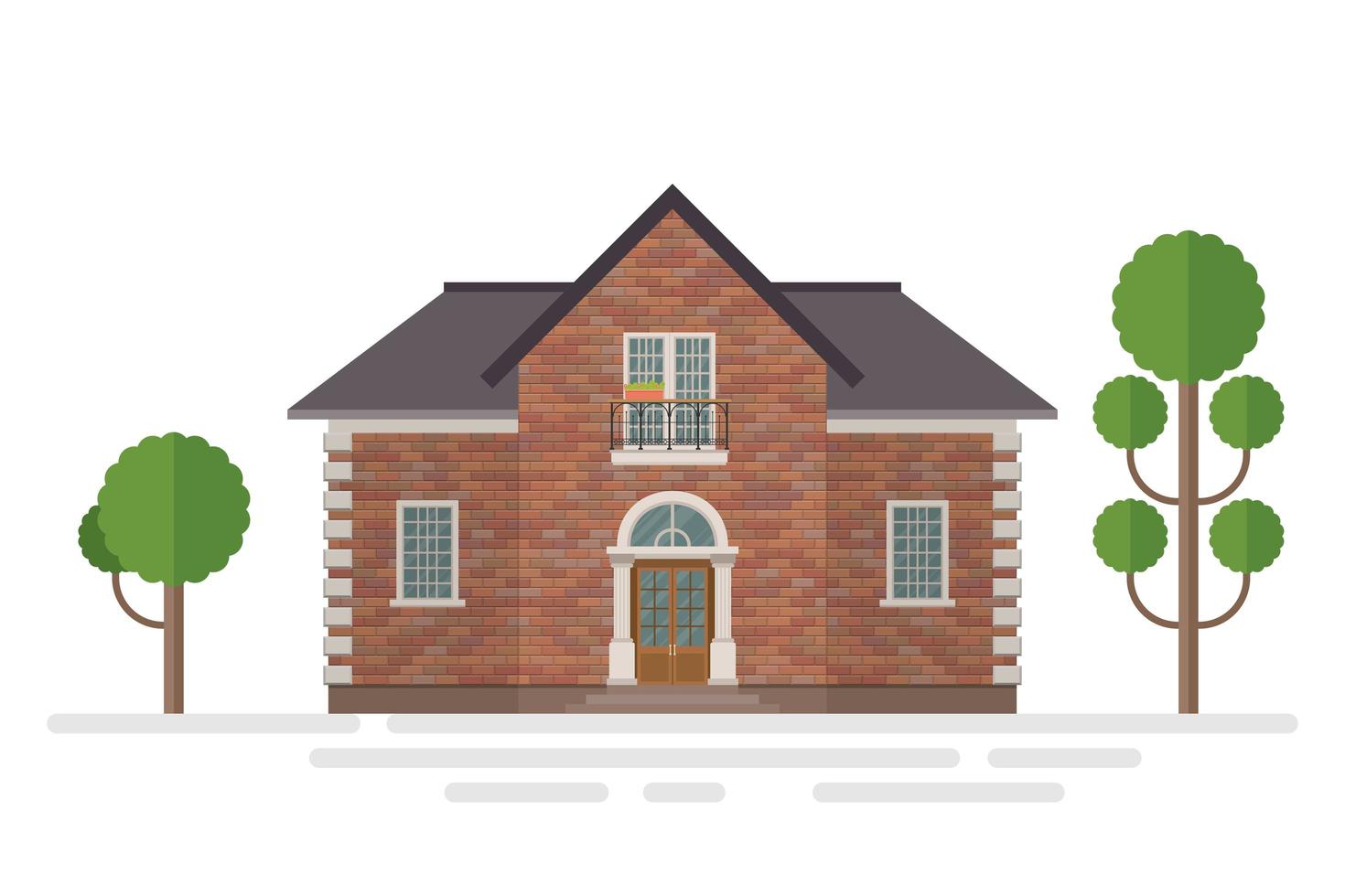 House building isolated  vector
